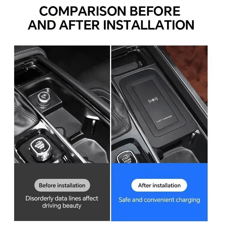 Premium Center Console Wireless Charger — Seamless Integration for Volvo Series