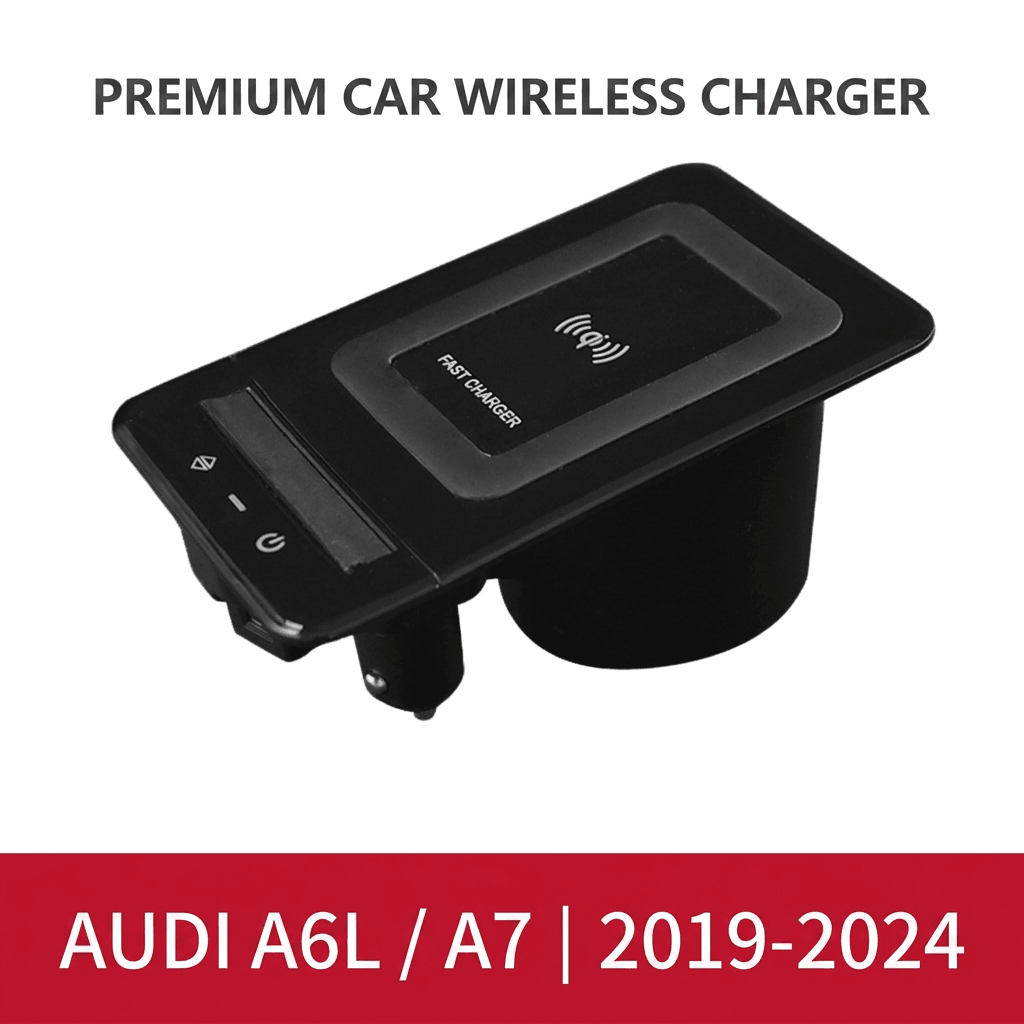 Premium Center Console Wireless Charger — Seamless Integration for Audi A6L & A7 Series (2019-2024)