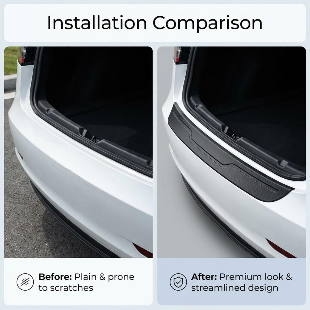 Universal 3D PVC Car Trunk Protector Strip | Heavy-Duty Anti-Collision Bumper Guard