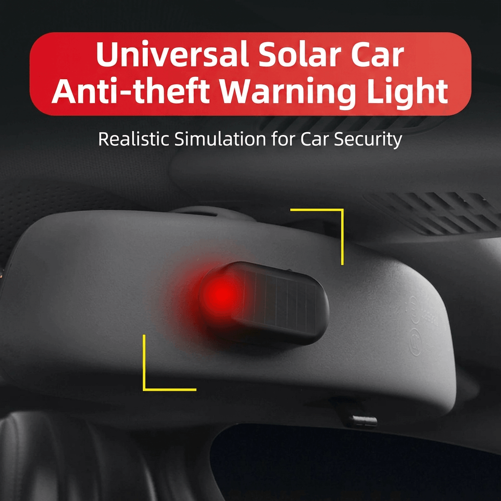 Universal Solar Car Anti-Theft Warning Light — Smart LED Alarm Simulation