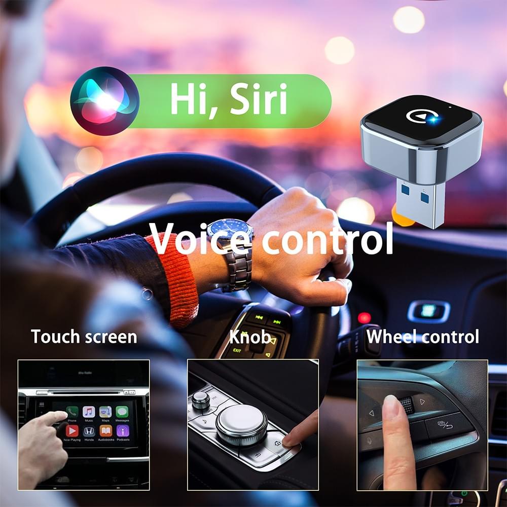 Wireless CarPlay & Android Auto 2-in-1 Adapter - Universal Wireless Dongle