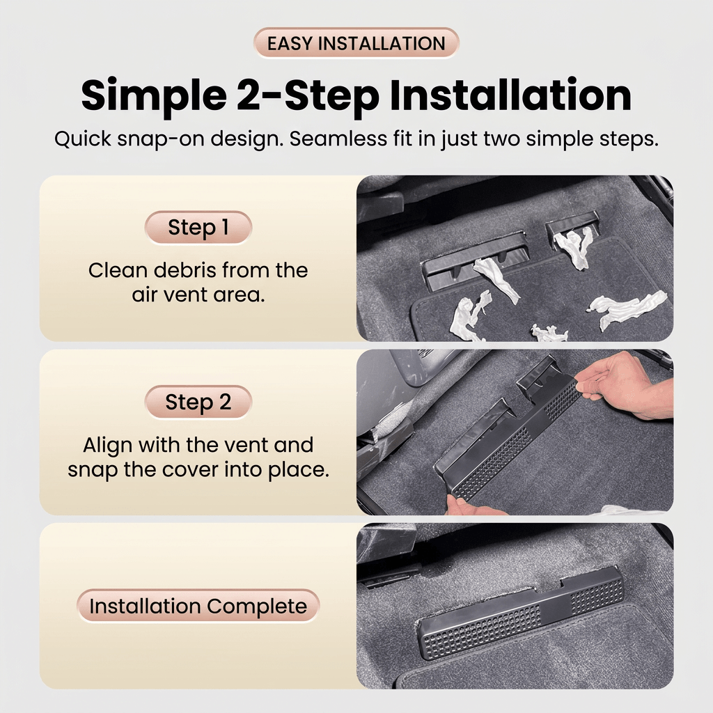 Audi Series Under-Seat Air Vent Protection Covers — Anti-Clogging & Dustproof