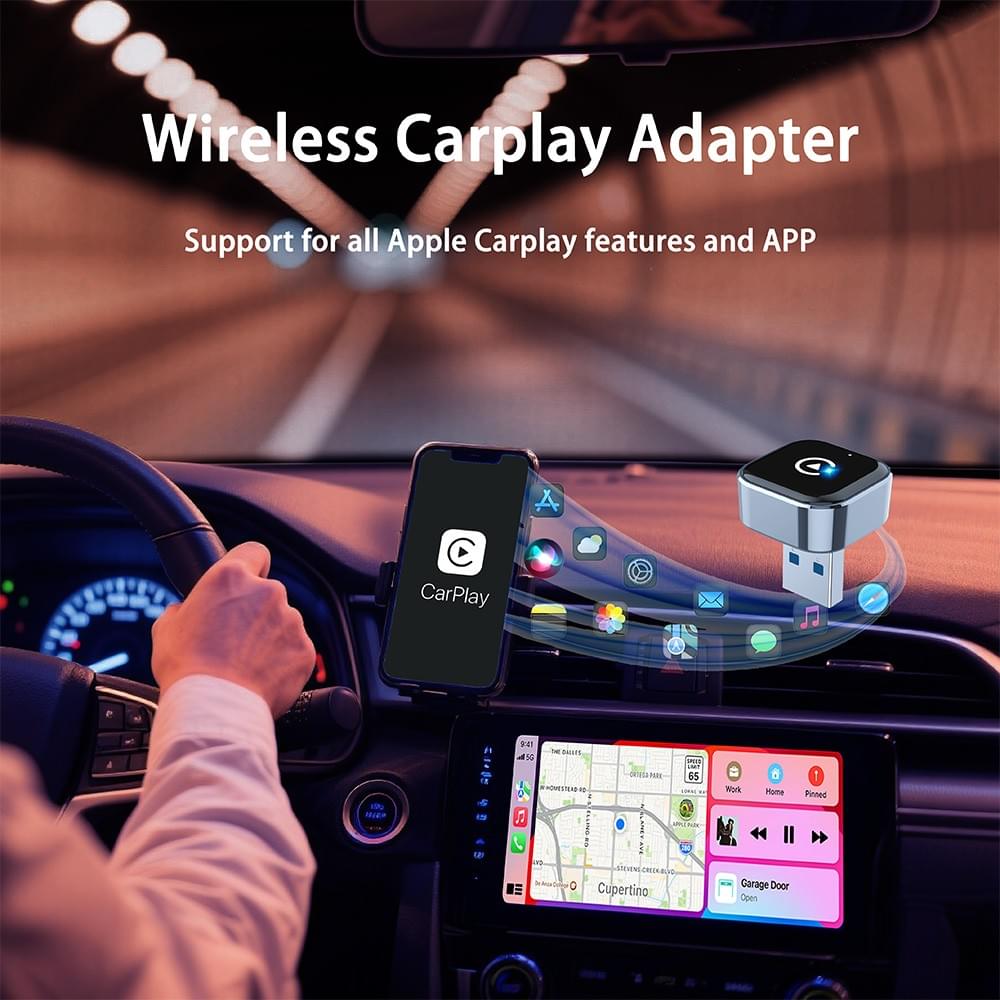 Wireless CarPlay & Android Auto 2-in-1 Adapter - Universal Wireless Dongle