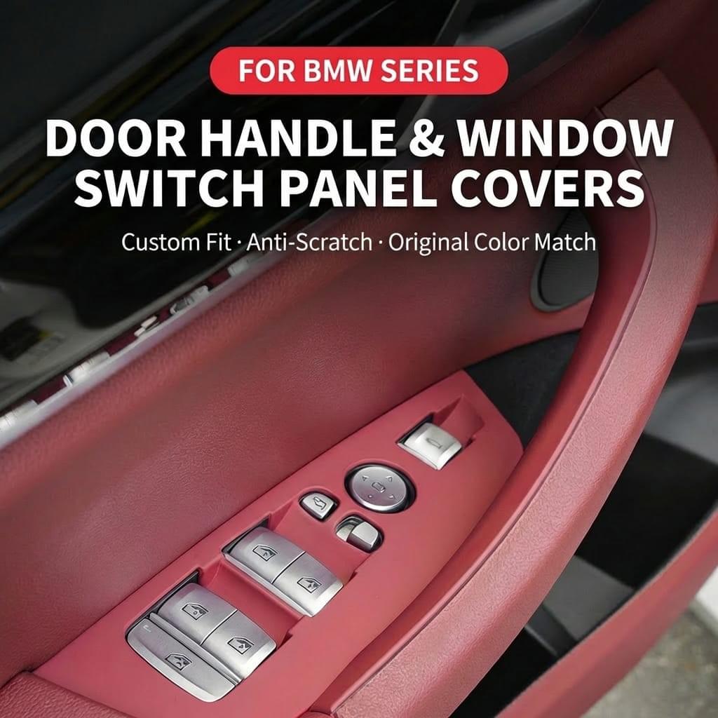 Premium Interior Door Handle Protection Covers Fits for BMW X3/iX3/X4 (Set of 4)