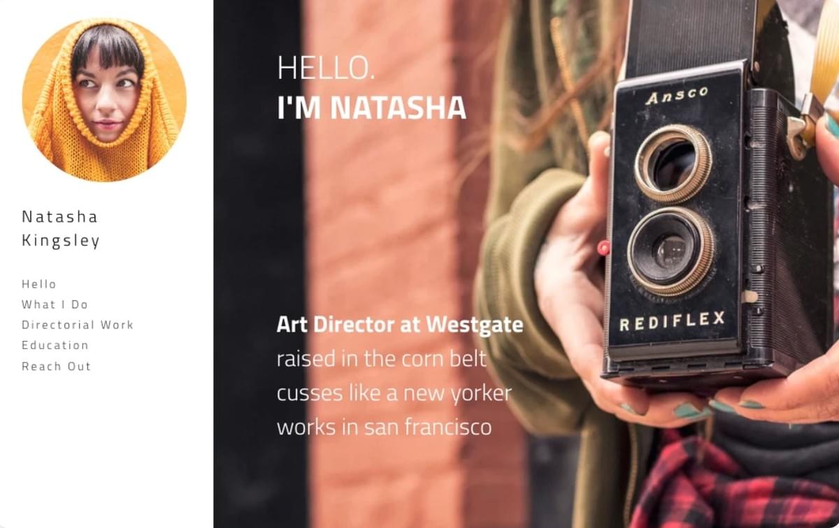 Strak sjabloon van Strikingly