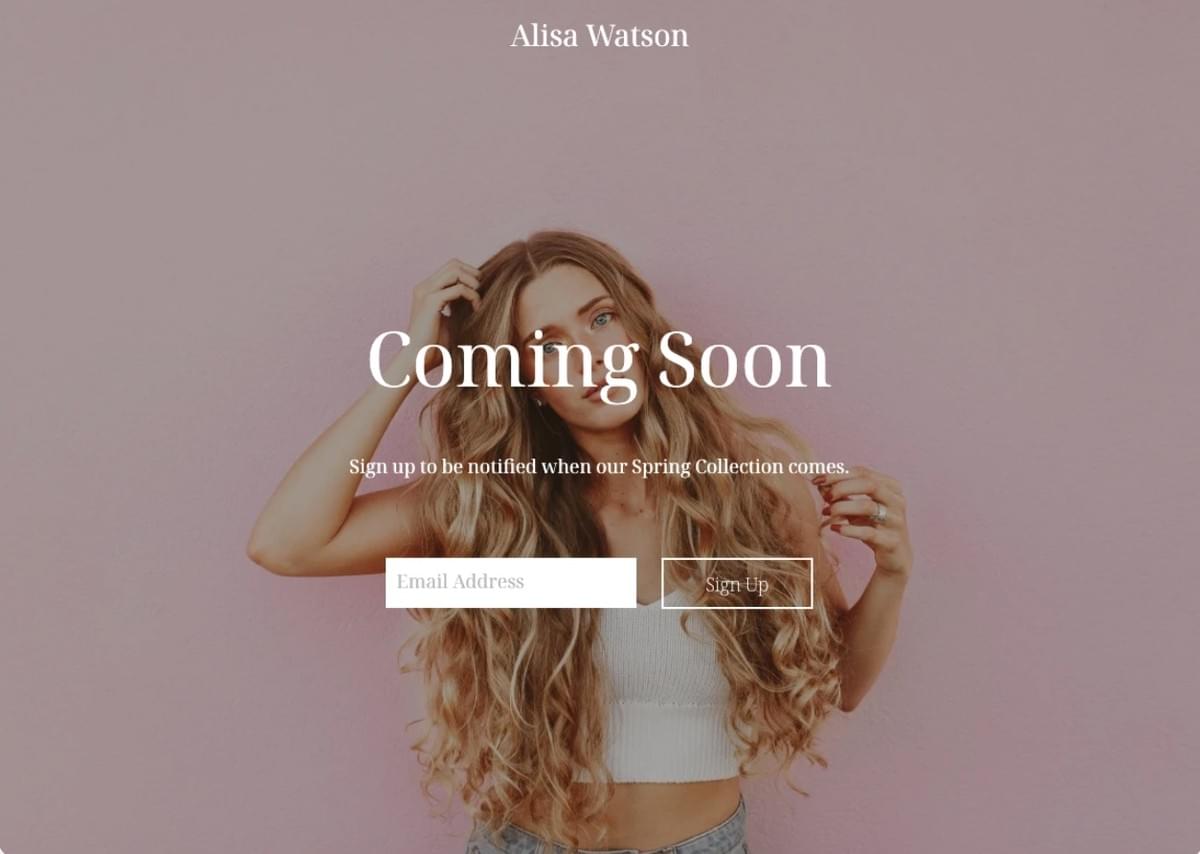 Binnenkort Beschikbaar Sjabloon van Strikingly