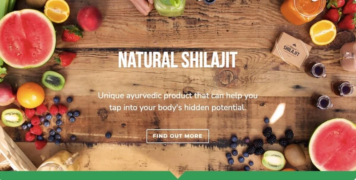 Otimizar o site para conversões: Shilajit natural