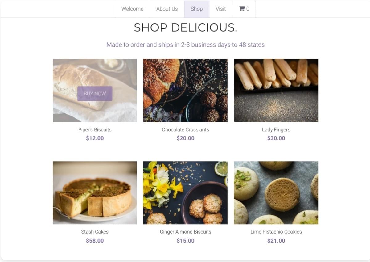 Verkaufen Sie White-Label-Produkte mit der Shop Delicous Online Store-Vorlage von Strikingly