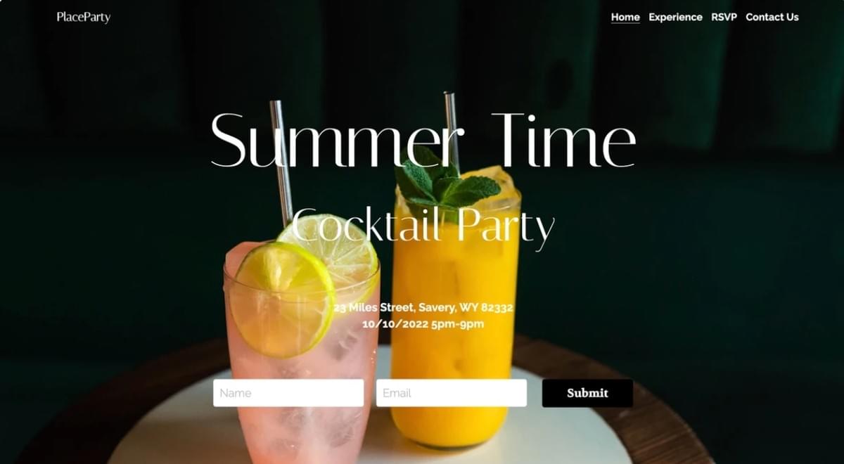 Zomer Tijd Sjabloon van Strikingly