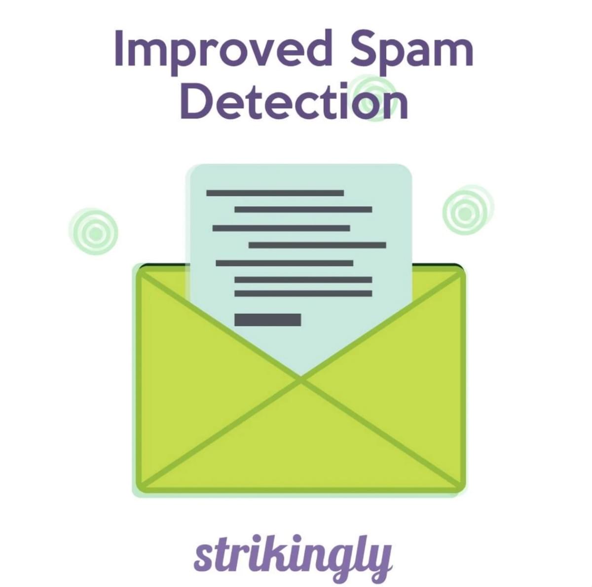 Spamdetectiefunctie van Strikingly