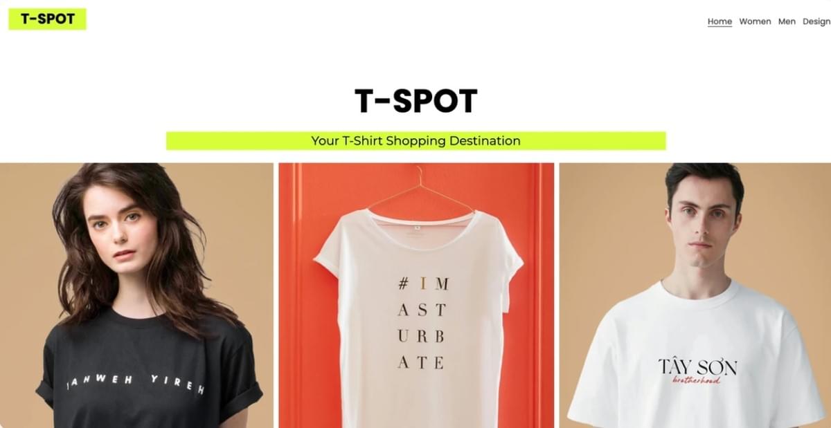 Modelo T-Spot da Strikingly