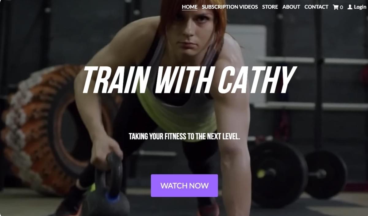 Treine com o Template Cathy da Strikingly