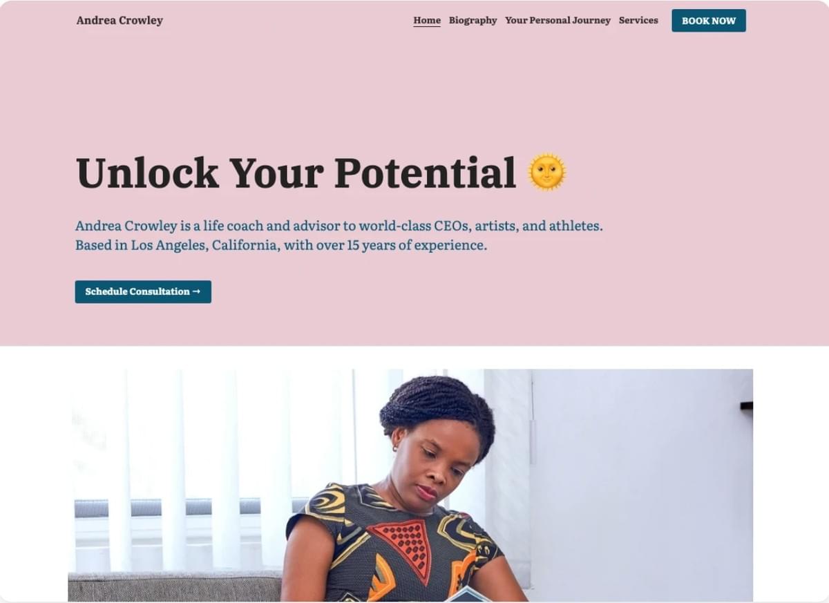 Template Andrea da Strikingly