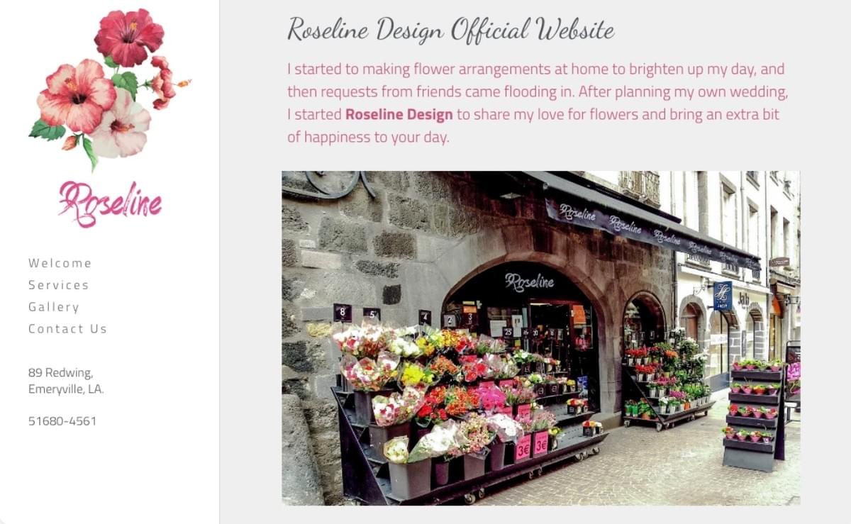 Template Roseline da Strikingly