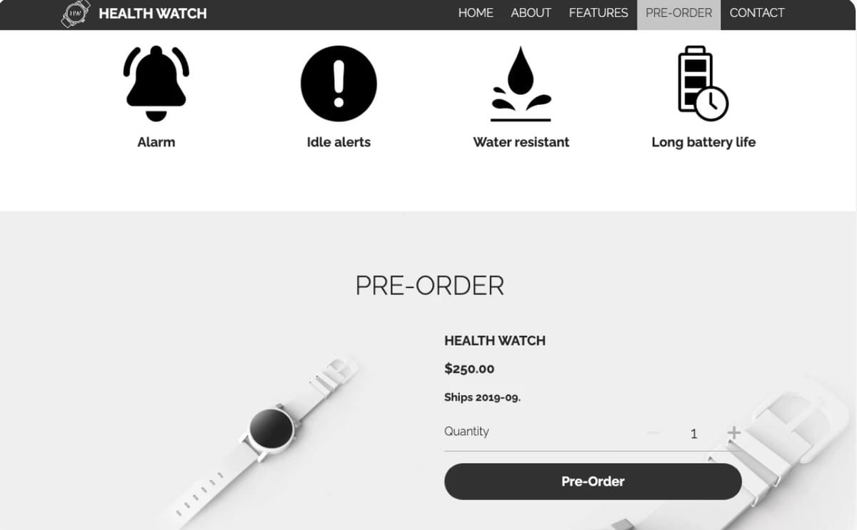 Template de Ecommerce Health Watch