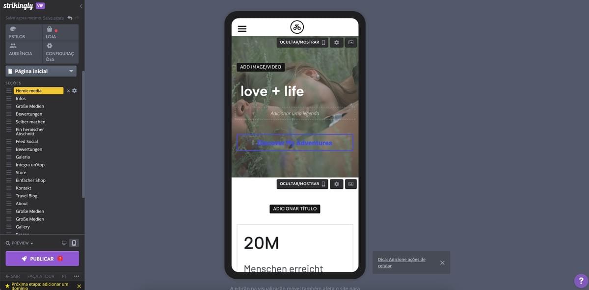 Como o Strikingly pode ajudar na otimização de imagens - Imagens Responsivas