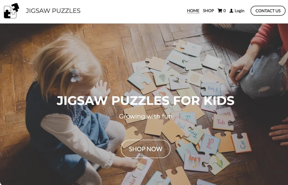 Puzzel Sjabloon van Strikingly