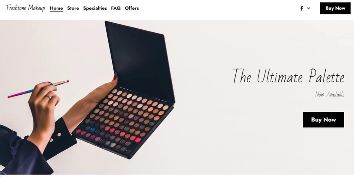 Freshtone-Makeup-Vorlage von Strikingly
