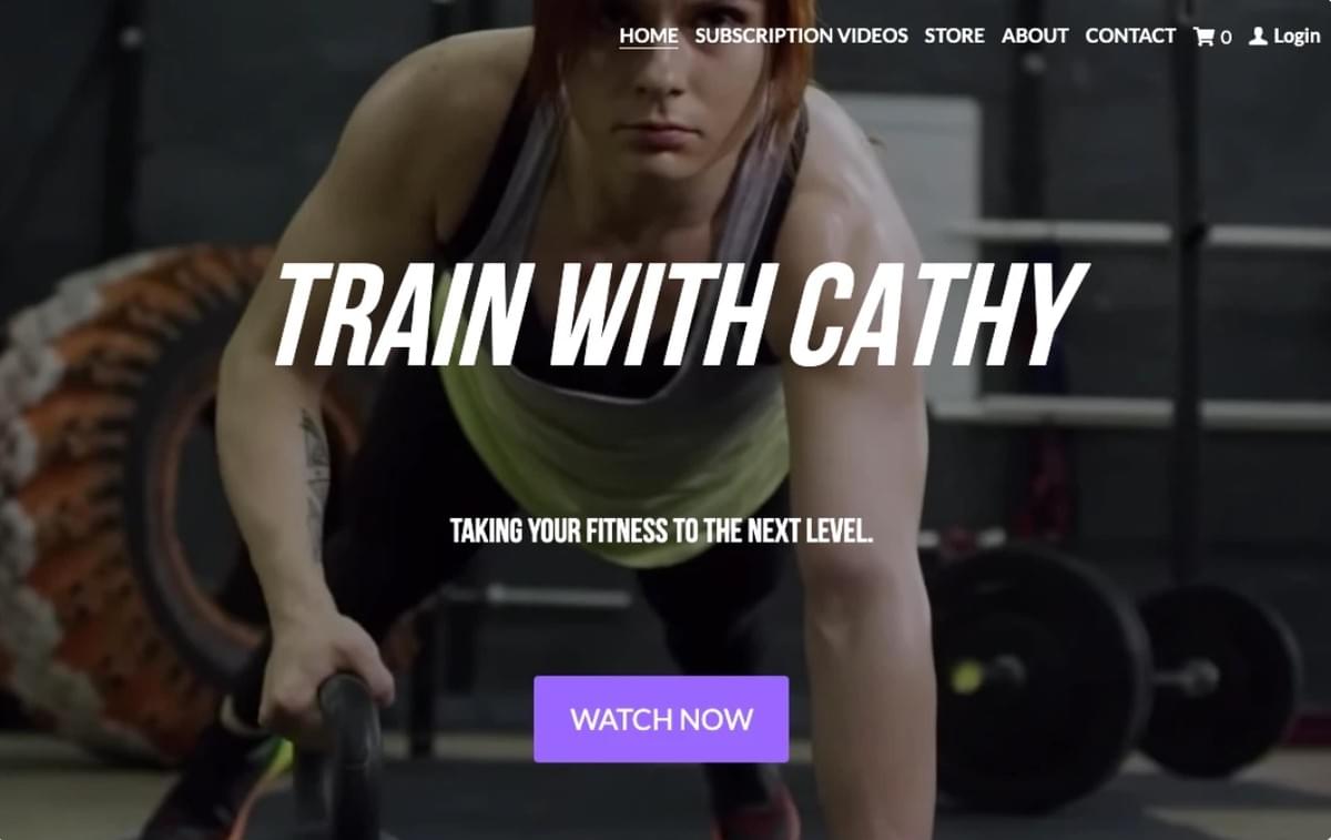 Trainieren mit Cathy Vorlage von Strikingly