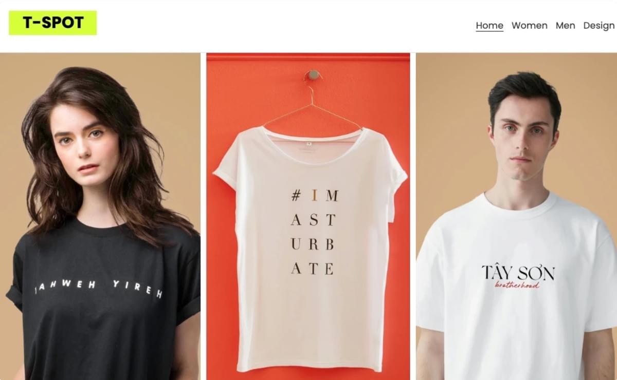 T-Spot-Vorlage von Strikingly