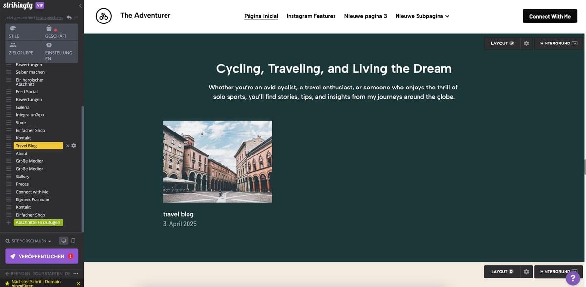 So erstellen Sie eine Blogseite mit Strikingly - Passen Sie Ihren Blog an