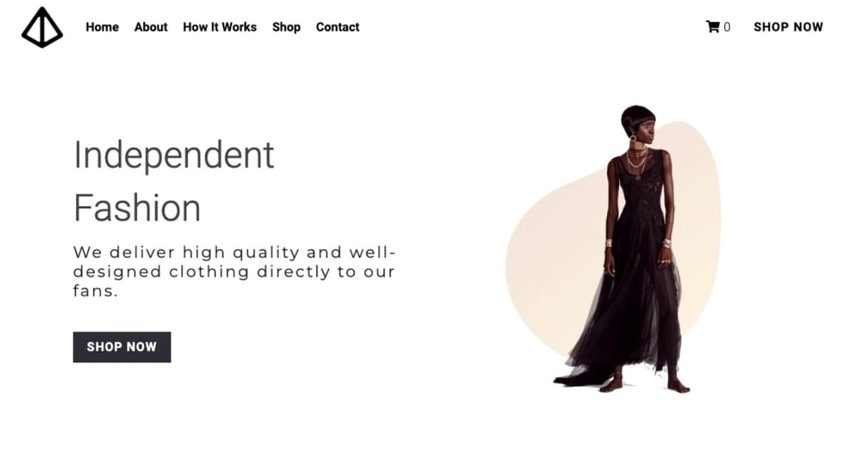 Glow-sjabloon van Strikingly