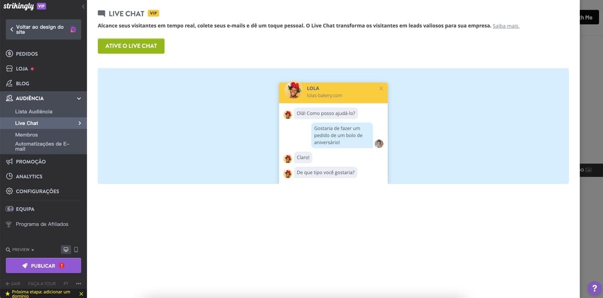 Surpreendentemente como exemplo de soluções inovadoras de web design - chat ao vivo
