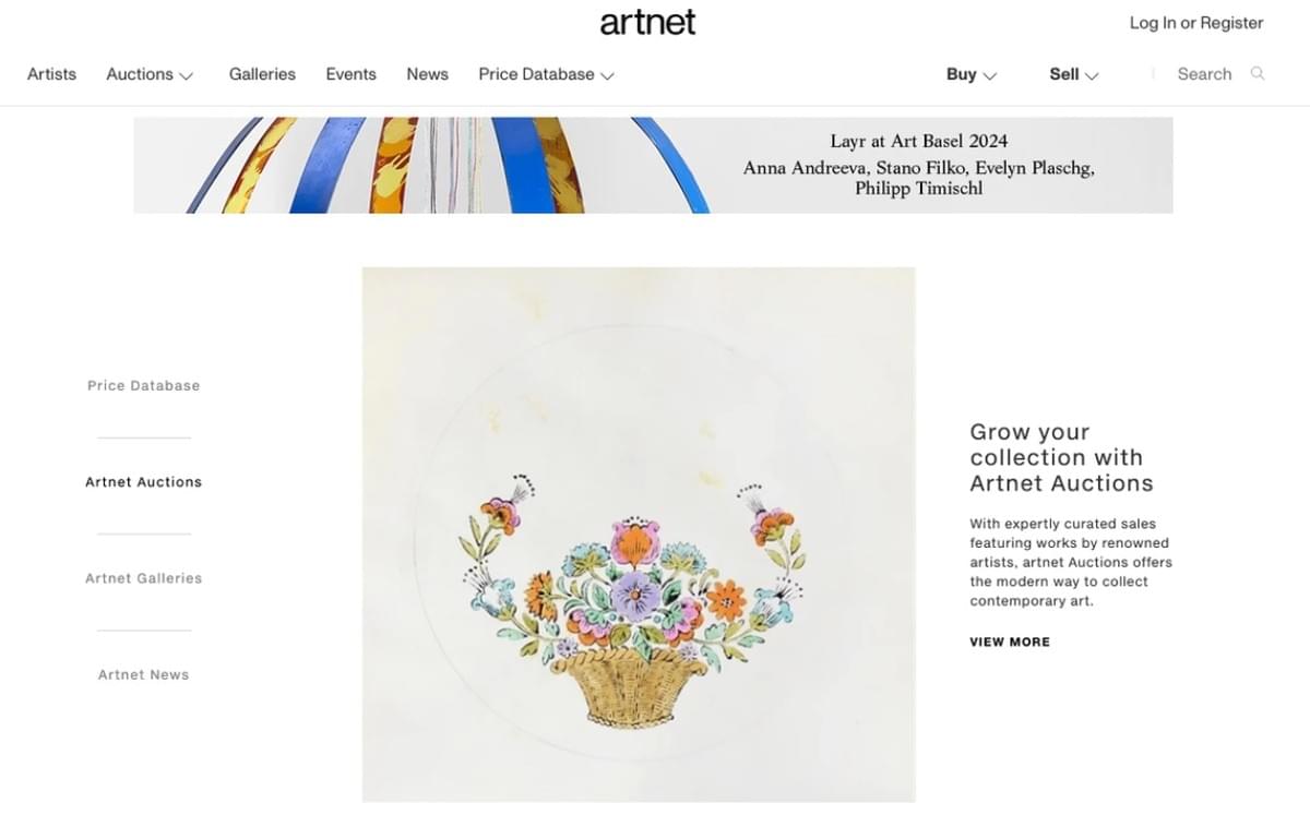 Artnet websitegalerij
