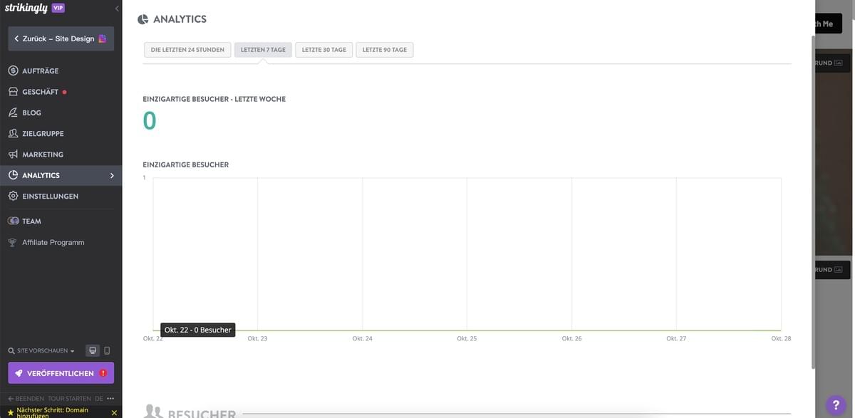 Wie kann Strikingly bei der Suchmaschinenoptimierung für eine profitable Nische helfen - Analyse-Integration