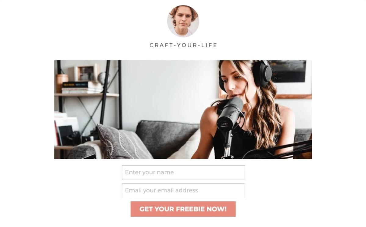 Ontvang uw gratis sjabloon van Strikingly