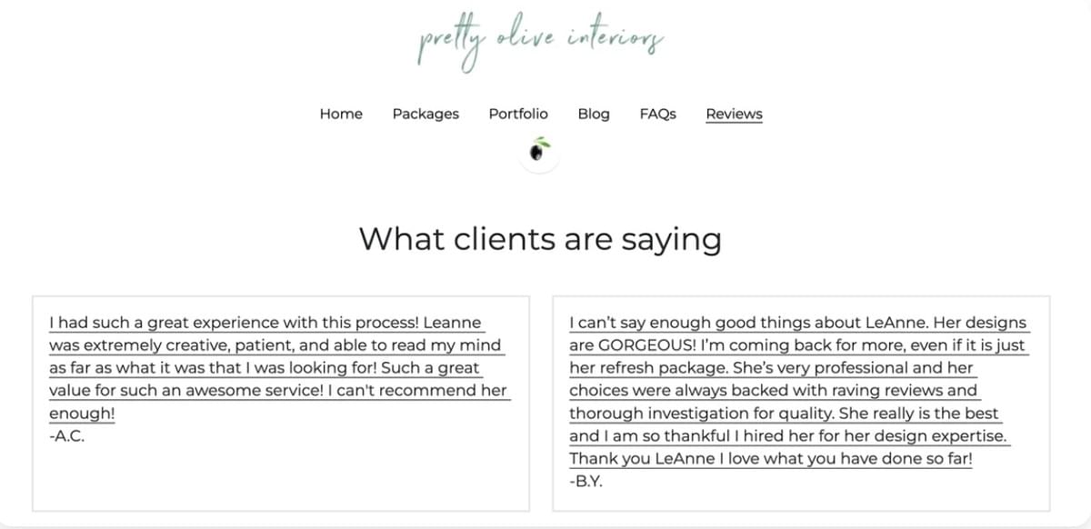 Pretty Olive Interiors: recensiepagina