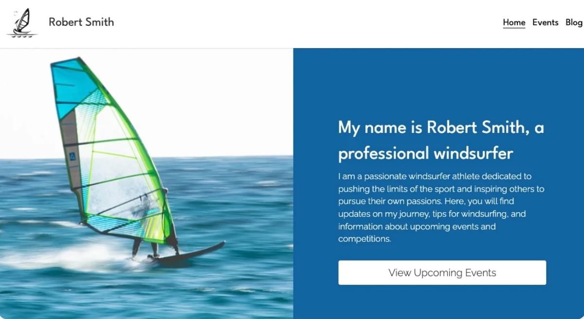 WindSurger Sjabloon van Strikingly