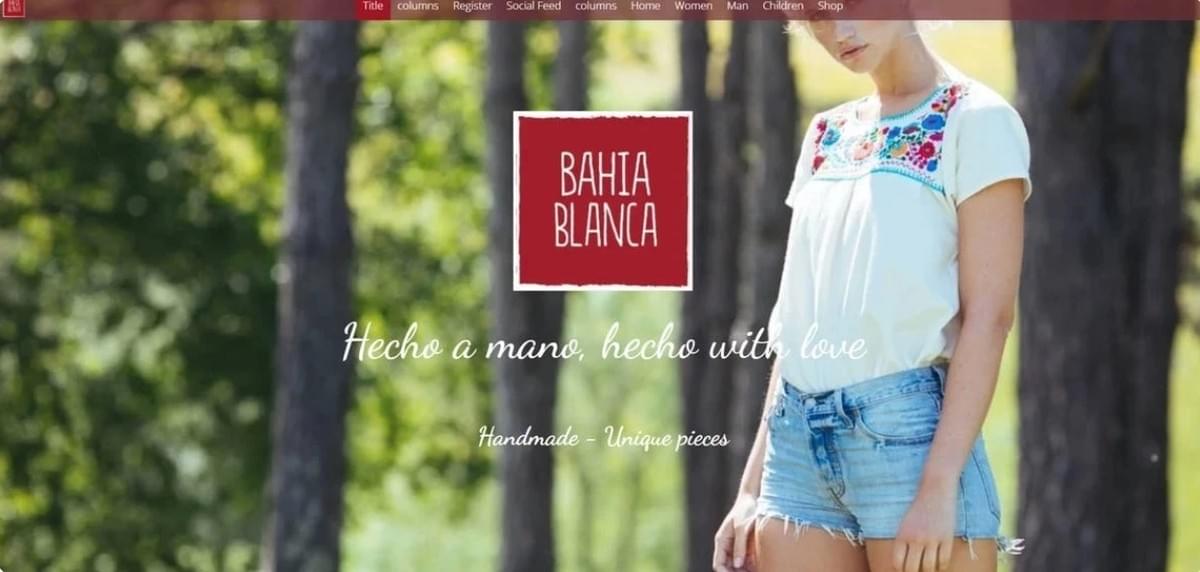Website von Bahia Bianca von Strikingly