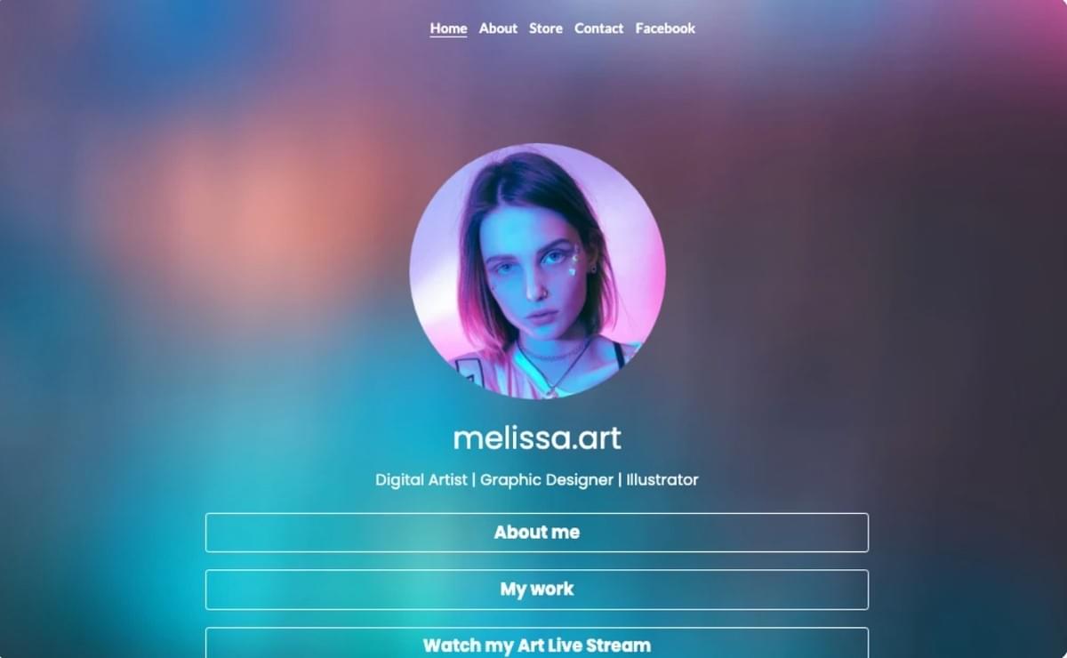 Melissa.Art Template van Strikingly