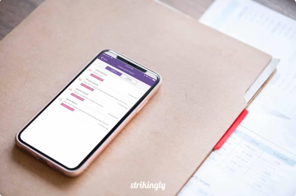 Aplicativo móvel impressionante