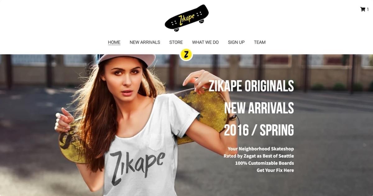 Template Zikape da Strikingly