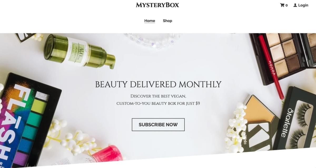 Mystery Box Sjabloon van Strikingly