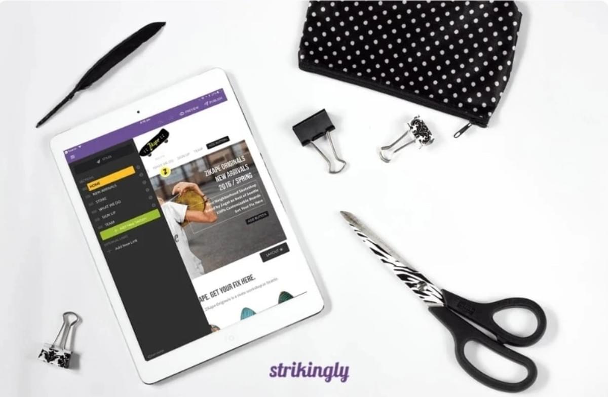 Auffallend mobiler Website-Editor