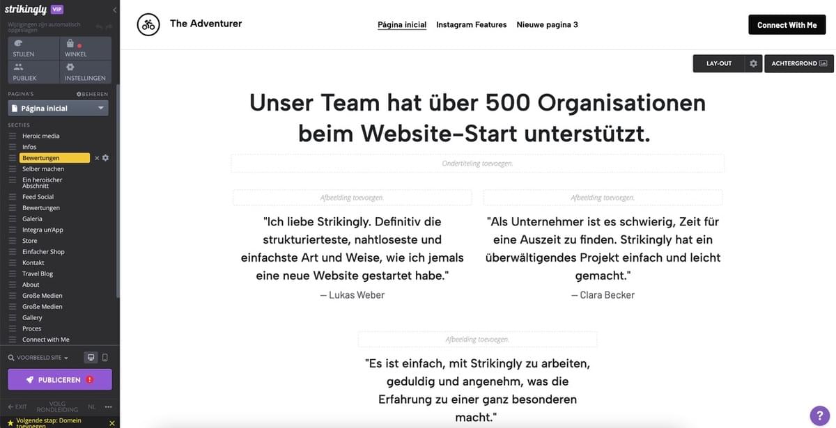 revolutionaire klantervaring met Strikingly - Sociale Bewijsvoering en Getuigenissen