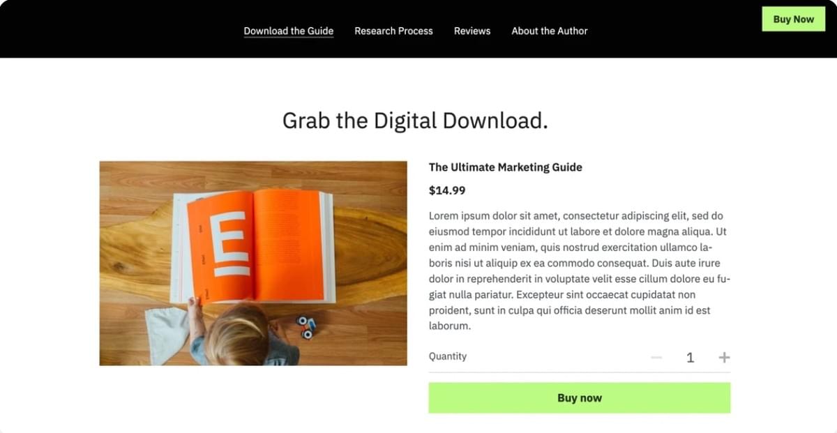 Digitale Download Sjabloon van Strikingly