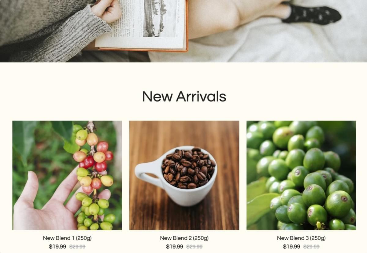 CosmoBrew Template van Strikingly