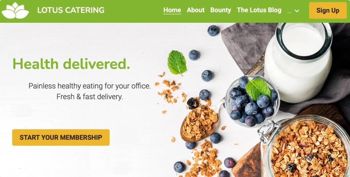 Lotus Sjabloon van Strikingly