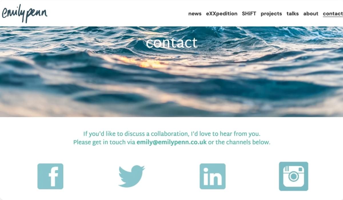 E-mail met het logo van Emily Penn