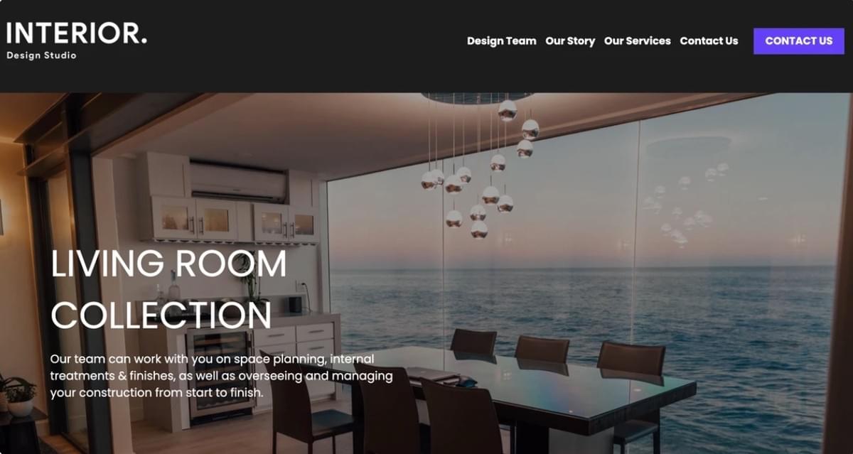 Interieur Sjabloon van Strikingly