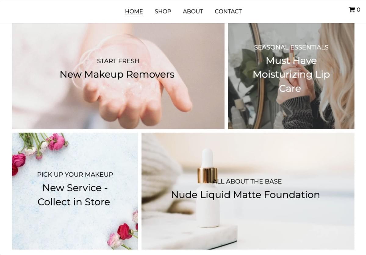 Chloe Makeup Template van Strikingly