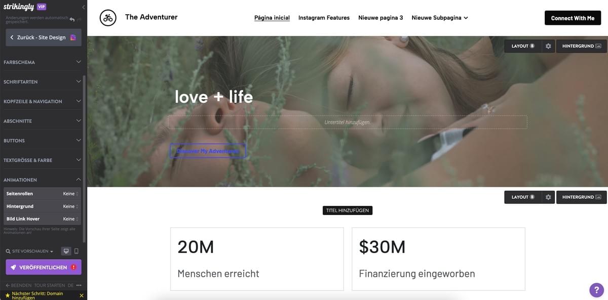 Strikingly-Website-Redakteur