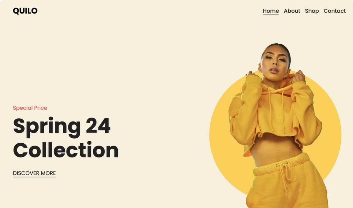 Quilo-sjabloon van Strikingly