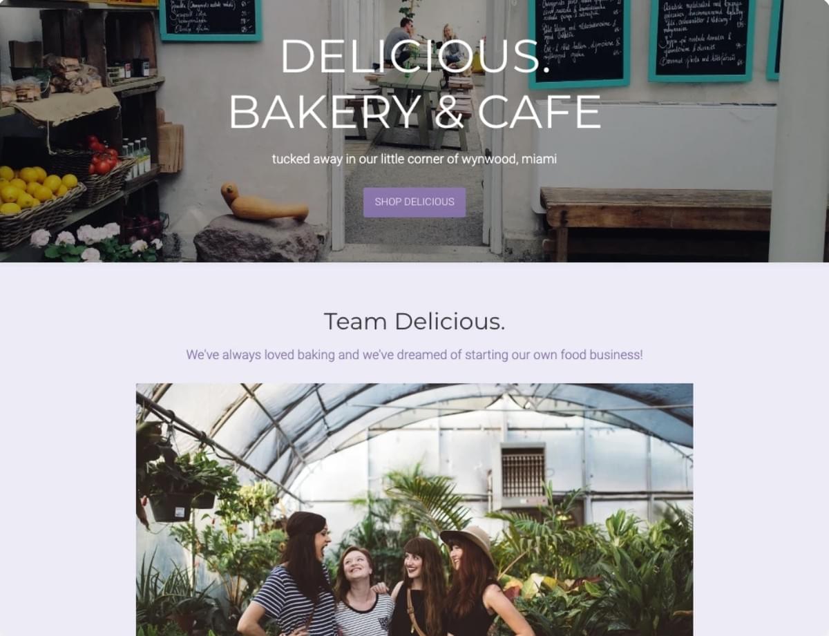 Minimalistisches Food-Blog-Template