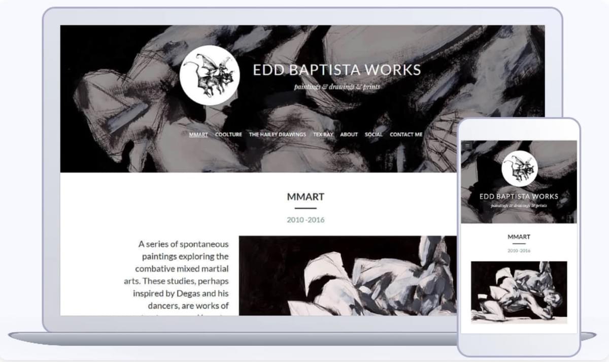 Site móvel da Edd Baptista Works