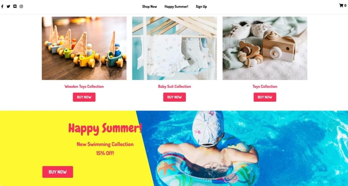 Peggi Site de Ecommerce Design da Strikingly